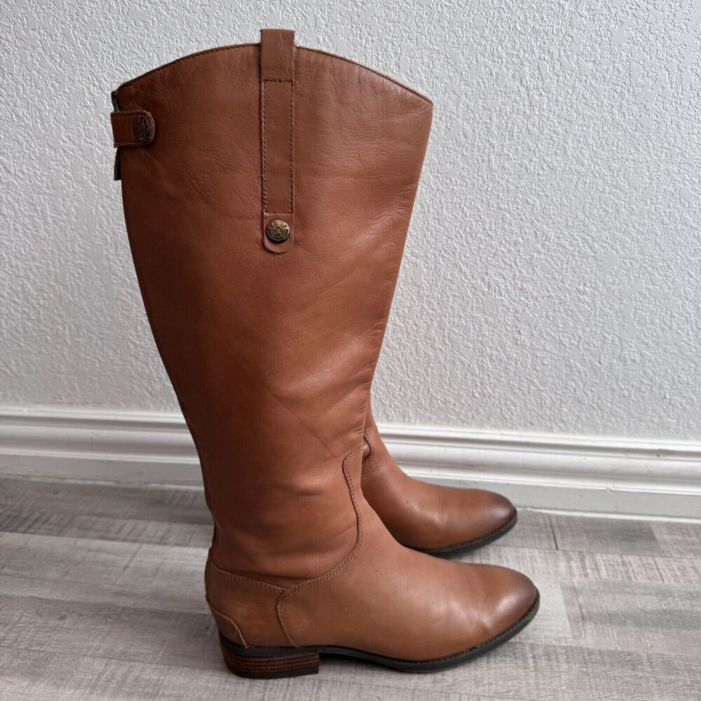 Sam Edelman Penny 2 Riding Boots Women's Size 9M Whiskey Brown Leather Country